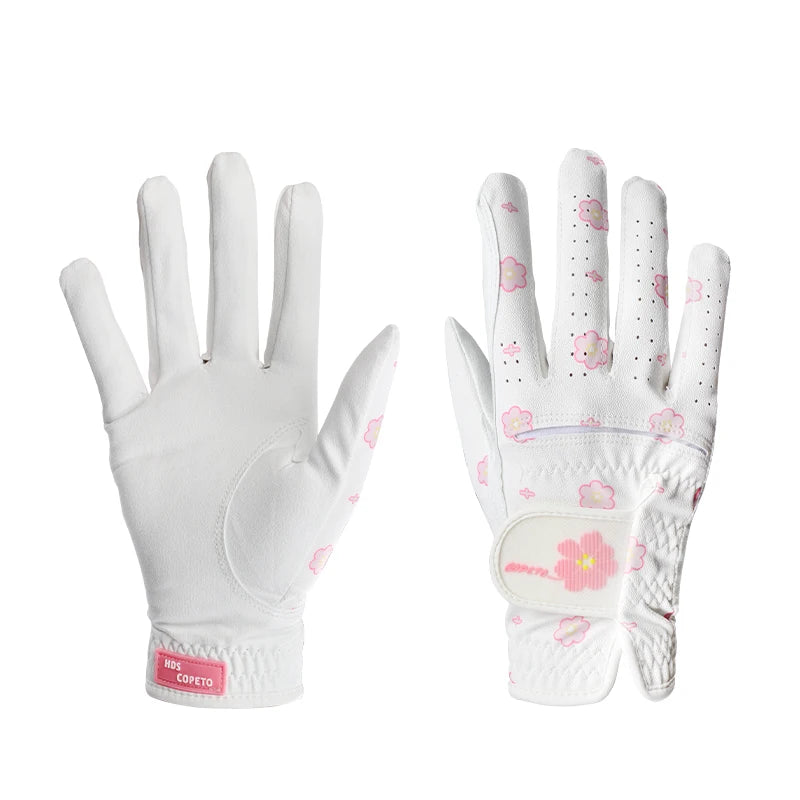 Printed Flower Golf Gloves